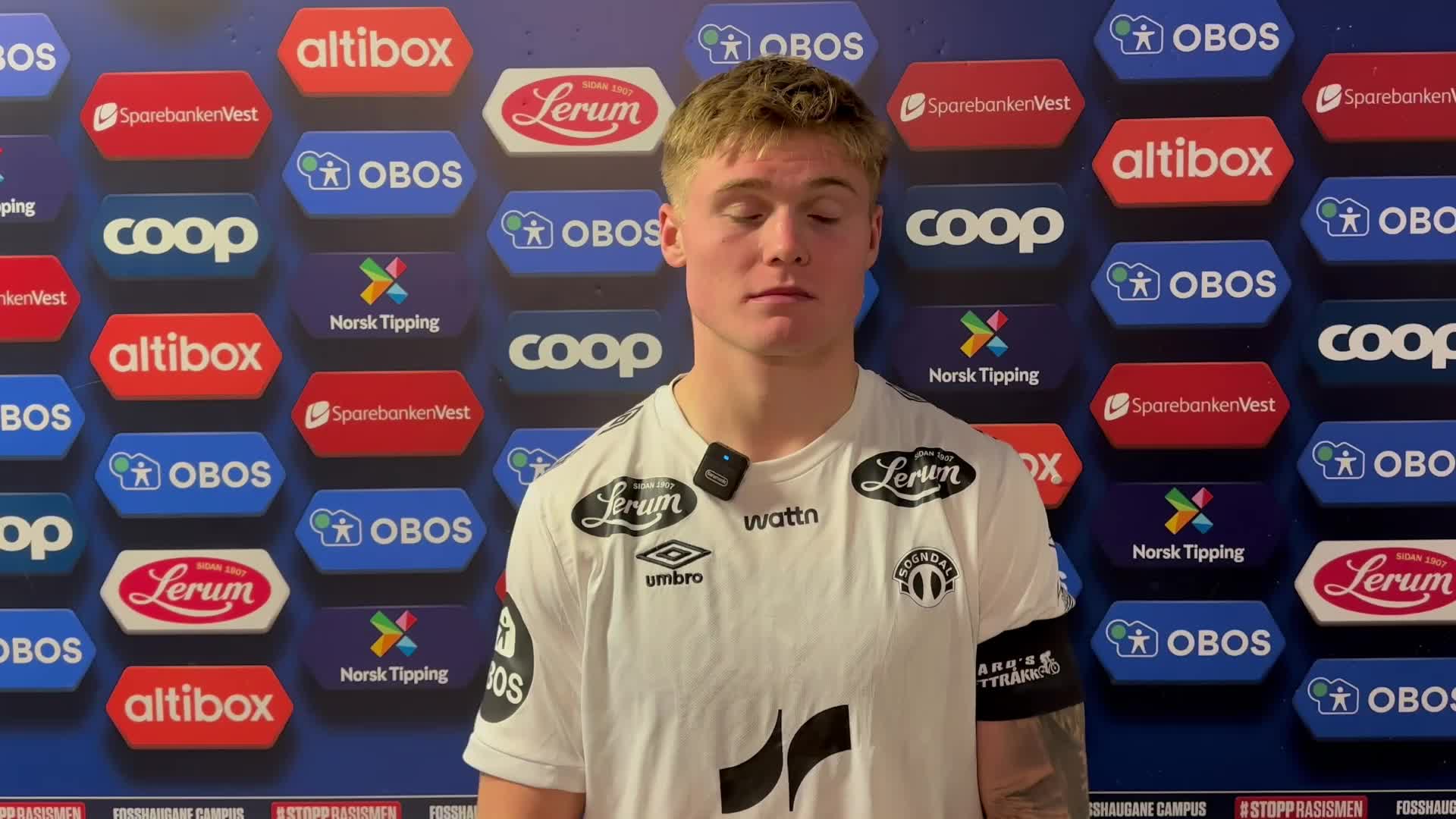 Kaptein Erik Flataker etter sigeren mot Odd