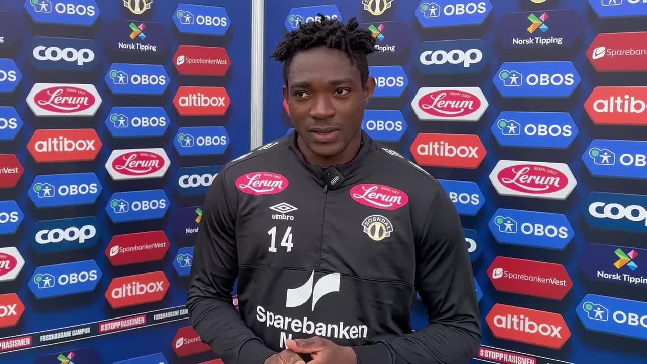 Jamal Haruna før cupkamp mot Kongsvinger